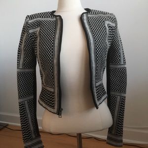 Striking BCBG MaxAzria Embroidered Zip Jacket